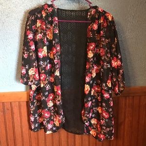 Shear Floral Kimono